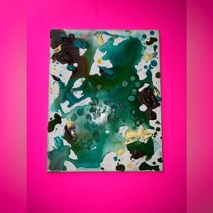 Money Sea Art painting Acrylic paint size 11”x 14”inches Wall Art